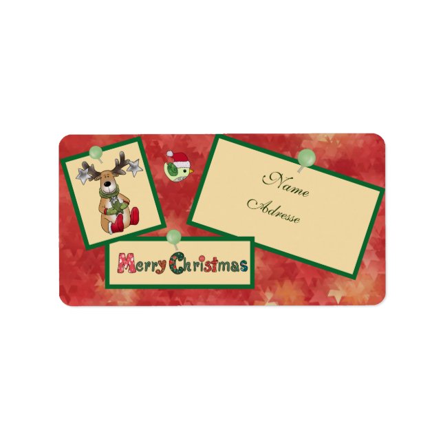 Etiqueta Christmasbild  adressaufkleber (Frente)
