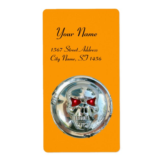 Etiqueta CHROME SKULL Yellow (Frente)