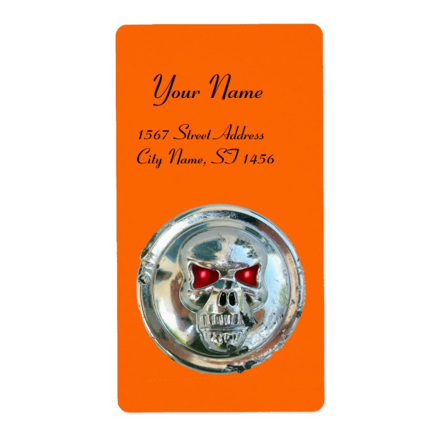 Etiqueta CHROME SKULL Yellow (Frente)
