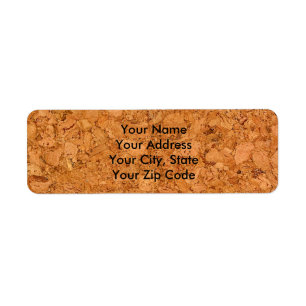Etiqueta Chunky Natural Cork Wood Grain Look