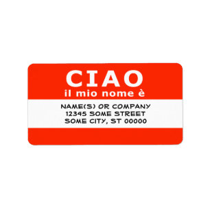Etiqueta CIAO il mio nome