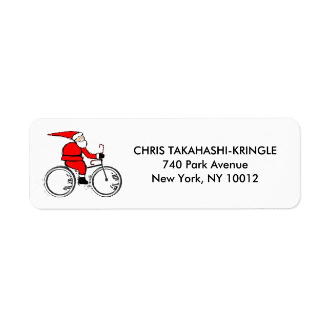 Etiqueta Ciclismo de Navidad (Frente)