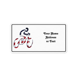 Etiqueta CICLISMO Patriótico de EEUU