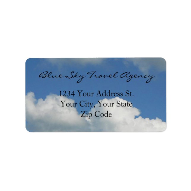 Etiqueta Cielo azul claro (Frente)