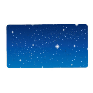 Etiqueta Cielo Starry Azul Profundo