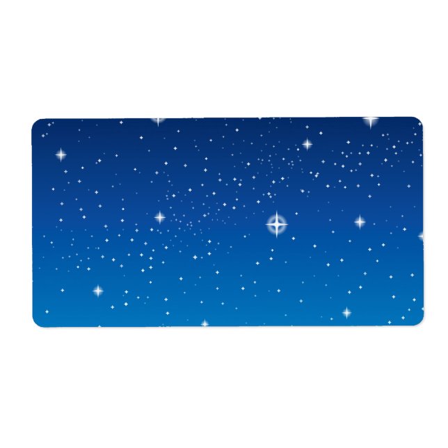 Etiqueta Cielo Starry azul profundo (Frente)