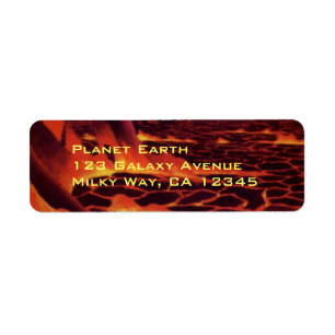 Etiqueta Ciencia vintage Ficción Volcán Planeta con Lava Ro