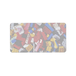 Etiqueta Cierre de los bloques de construcción para niños