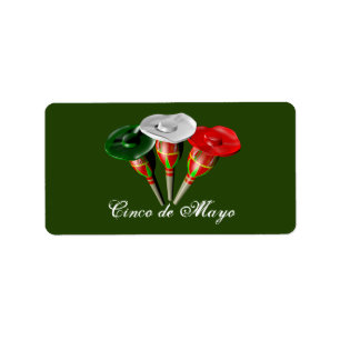 Etiqueta Cinco de mayo, fiesta mexicana