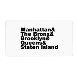 Etiqueta Cinco distritos ~ Nueva York