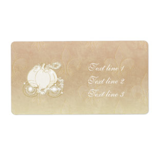 Etiqueta Cinderella Gold Carriage Champagne Princess Label