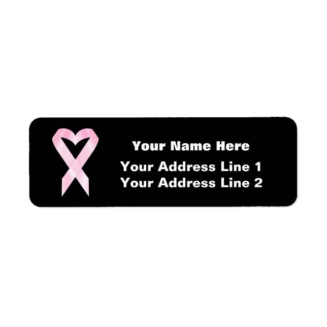 Etiqueta Cinta de cáncer de mama (personalizable) (Frente)