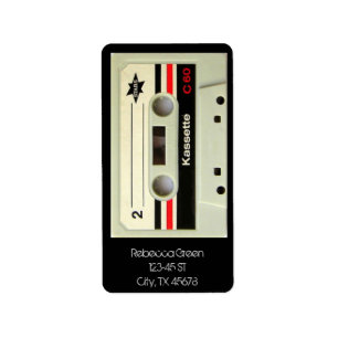Etiqueta Cinta de casete retra del casete nerdy Geeky de