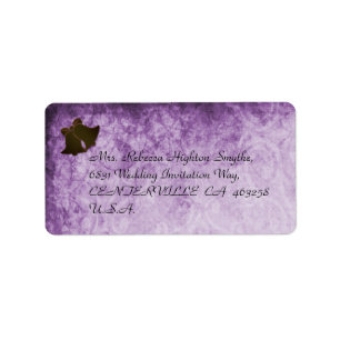 Etiqueta Cinta de crema vintage sobre Boda morado