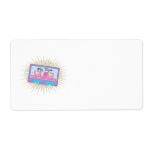 Etiqueta cinta de la mezcla de los años 80