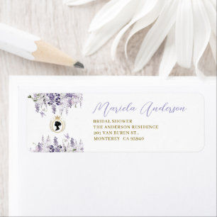 Etiqueta Cinta de lazo elegante acuarela baby shower