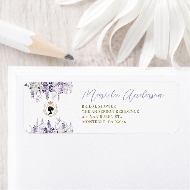 Etiqueta Cinta de lazo elegante acuarela baby shower (In situ)