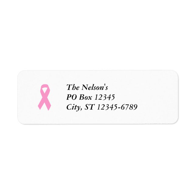 Etiqueta Cinta de sensibilización rosa (Frente)