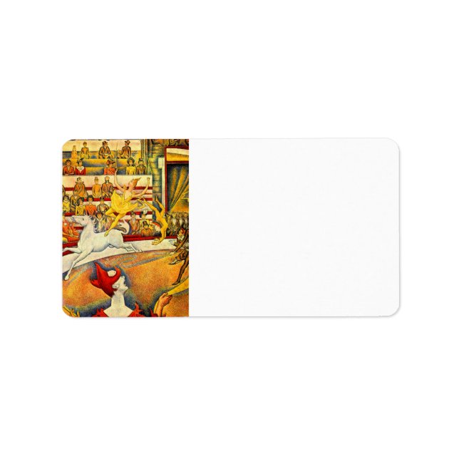 Etiqueta Circo de Georges Seurat (Frente)
