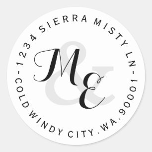 Etiqueta circular II del remite de los monogramas