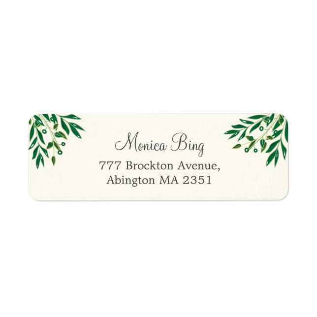 Etiqueta Círculo de amor | Dirección de retorno (Frente)