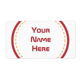 Etiqueta Círculo Naranja rojo