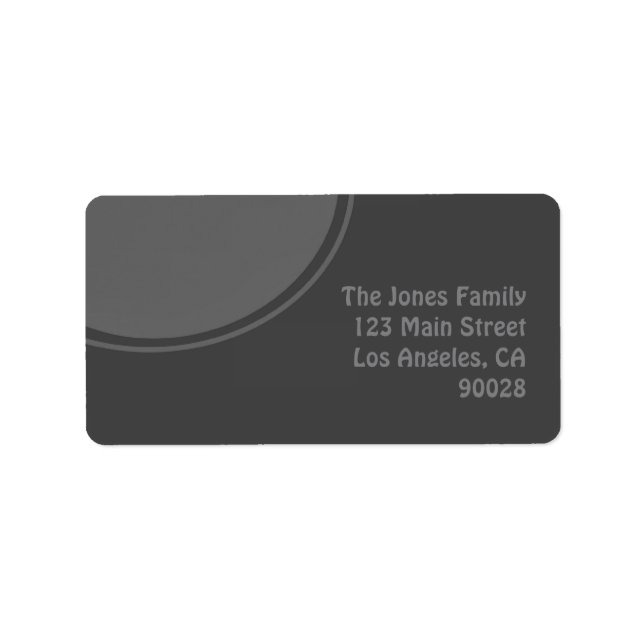 Etiqueta Círculo oscuro de sangre gris (Frente)