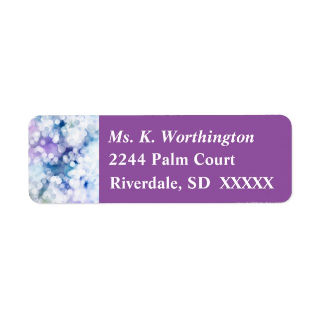 Etiqueta Círculos de burbuja de espuma Dirección de retorno (Frente)