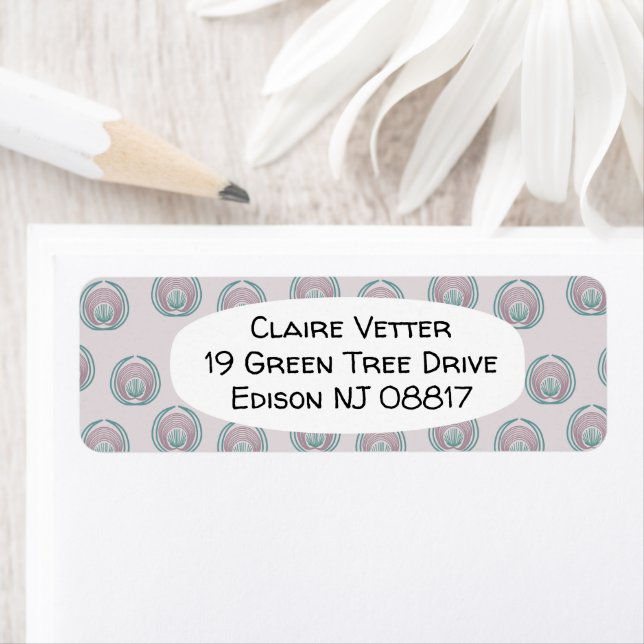 Etiqueta Círculos de pavo real (In situ)