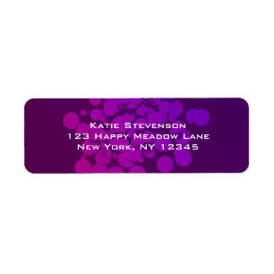 Etiqueta Círculos púrpura Resumen Fondo