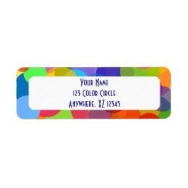 Etiqueta Círculos y puntos multicolores