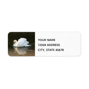Etiqueta Cisne de la acuarela