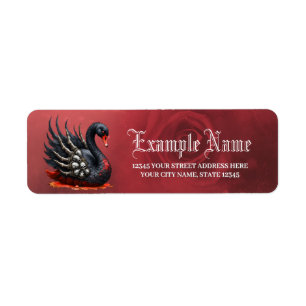 Etiqueta Cisne Oscuro de Huesos – Elegancia Gótica