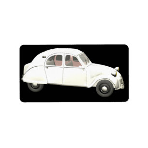 Etiqueta Citroen blanco 2CV