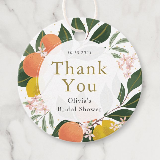 Etiqueta Citrus Main Squeeze Gracias (Anverso)