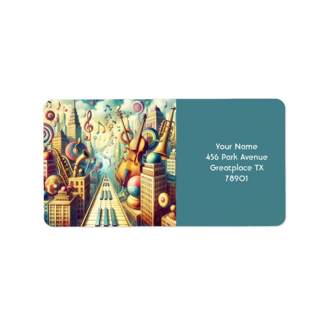 Etiqueta Ciudad de la música abstracta (Frente)