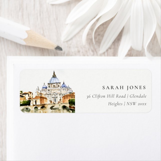 Etiqueta Ciudad del Vaticano Roma Italia Dirección panorámi (In situ)