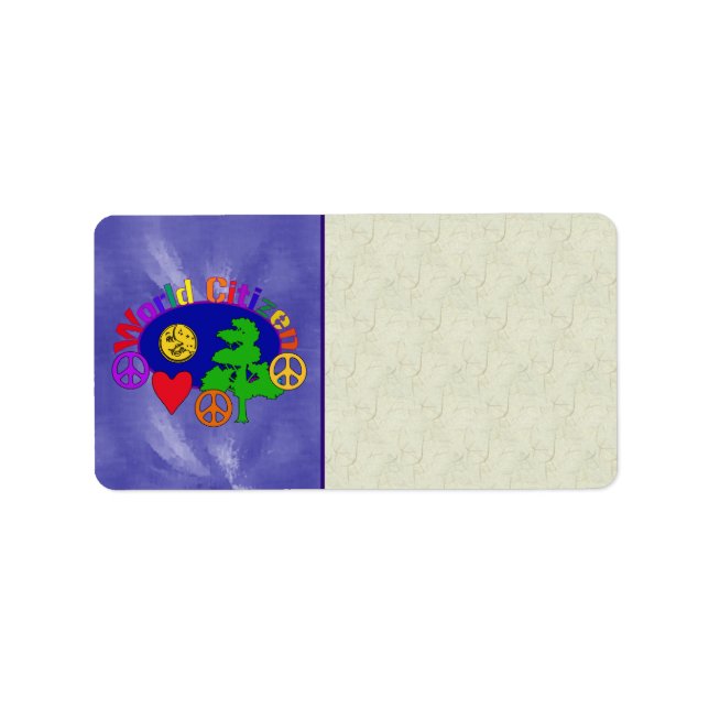 Etiqueta Ciudadano del Mundo (Frente)