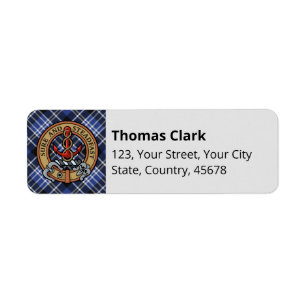 Etiqueta Clan Clark Tartan