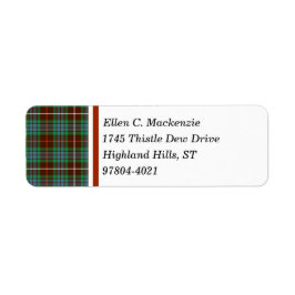 Etiqueta Clan Fraser Hunting Tartán