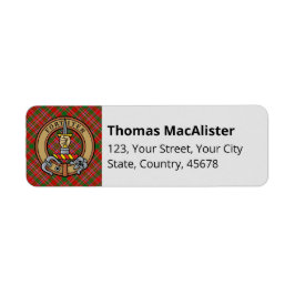 Etiqueta Clan MacAlister Tartan Label