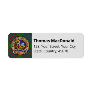 Etiqueta Clan MacDonald Tartan