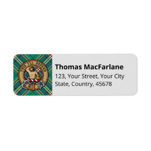 Etiqueta Clan MacFarlane Ancient Hunting Tartán