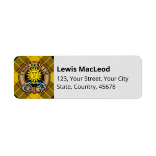 Etiqueta Clan Macleod de Lewis Tartán