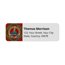Etiqueta Clan Morrison Red Tartan