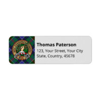 Clan Paterson Escudo sobre Tartán