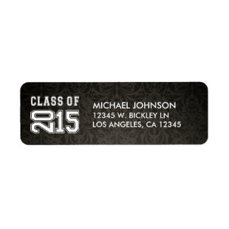 Etiqueta Clase de Damasco Gris oscuro personalizado de 2015