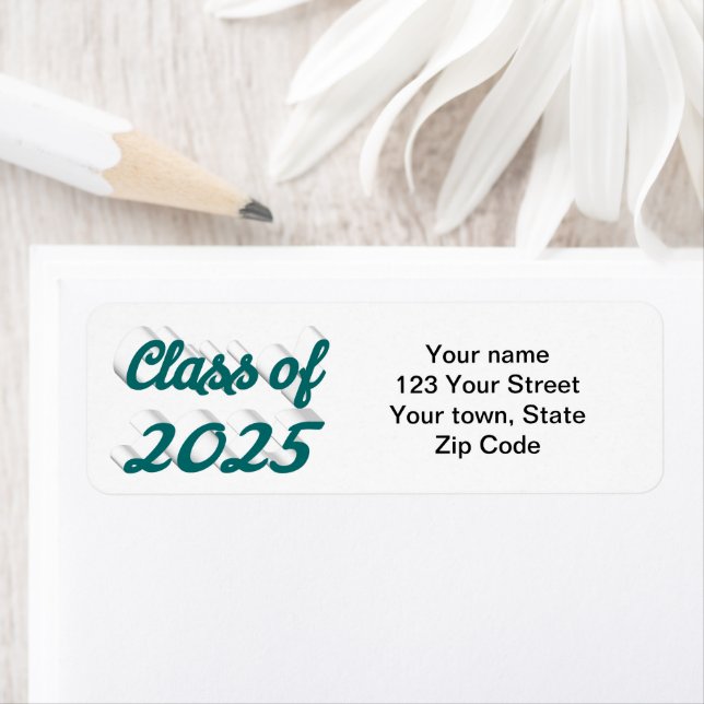 Etiqueta Clase de graduación de guion verde 2025 (In situ)