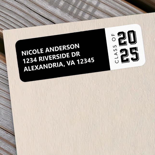 Etiqueta Clase de graduación de negro (Graduation Class of Label
)