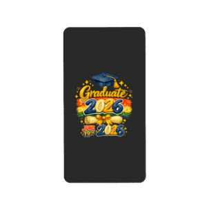 Etiqueta Clase de Graduación Personalizada 2026 Familia Cro